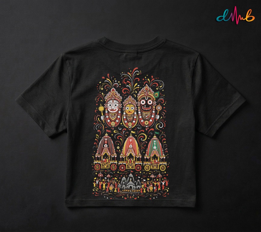 Jai Jagannath Rath Yatra Oversized T-Shirt • 240 GSM Premium Cotton– Premium Streetwear by Dhaaga Beats