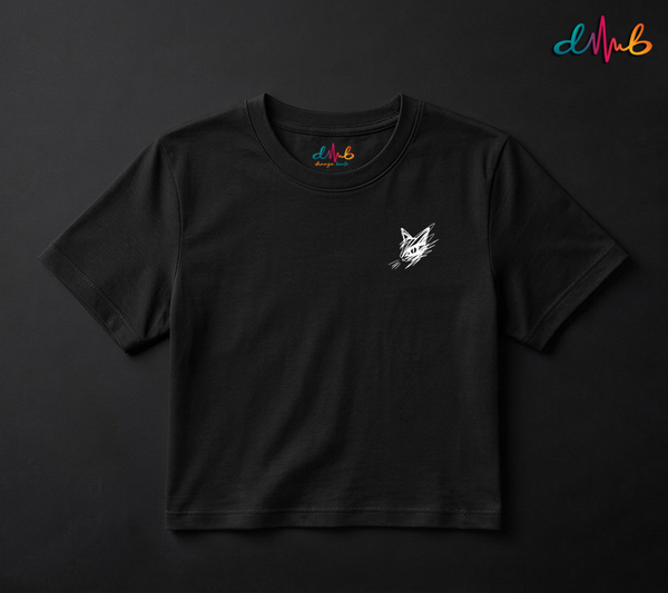 Abstract Scribble Cat Oversized Printed T-Shirt – Premium Streetwear by Dhaaga Beats