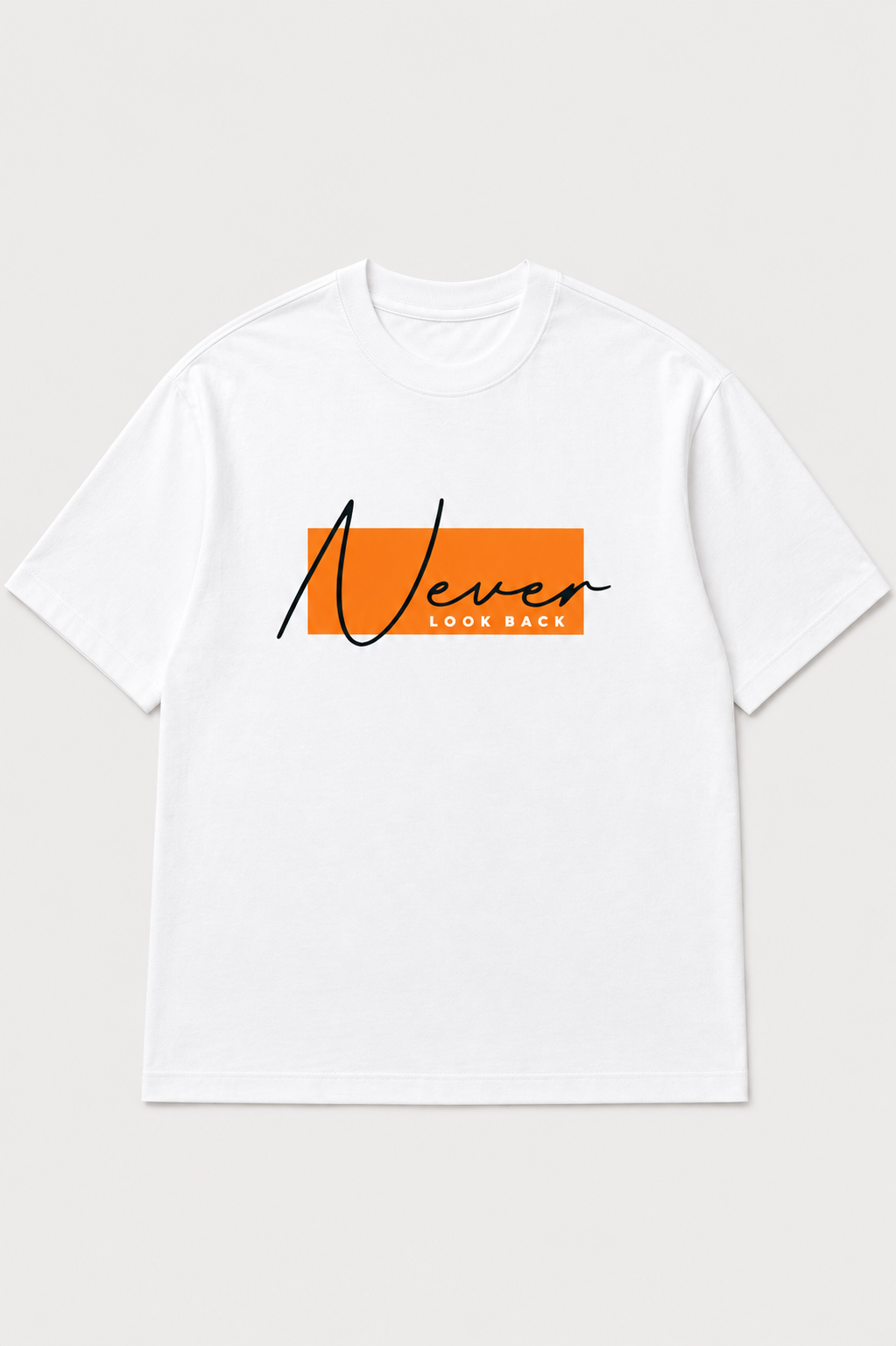 Never Look Back Oversized Printed T-Shirt – 240 GSM Premium Streetwear by Dhaaga Beats