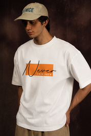 Never Look Back Oversized Printed T-Shirt – 240 GSM Premium Streetwear by Dhaaga Beats
