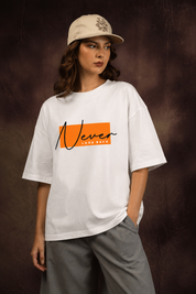 Never Look Back Oversized Printed T-Shirt – 240 GSM Premium Streetwear by Dhaaga Beats