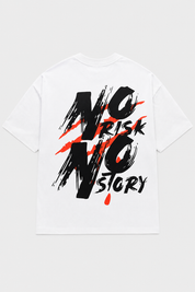 Abstract Red Brush Art Oversized Printed T-Shirt – Premium Streetwear by Dhaaga Beats