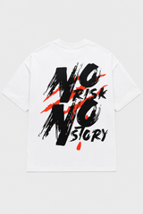 Abstract Red Brush Art Oversized Printed T-Shirt – Premium Streetwear by Dhaaga Beats