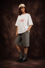 Abstract Red Brush Art Oversized Printed T-Shirt – Premium Streetwear by Dhaaga Beats
