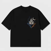 Divine Gaze of Shiva Oversized Printed T-Shirt – 240 GSM Premium Streetwear by Dhaaga Beats