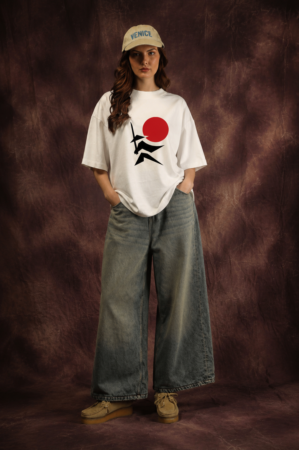 Tokyo Abstract Geometry Oversized Printed T-Shirt – 240 GSM Premium Streetwear by Dhaaga Beats