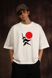 Tokyo Abstract Geometry Oversized Printed T-Shirt – 240 GSM Premium Streetwear by Dhaaga Beats