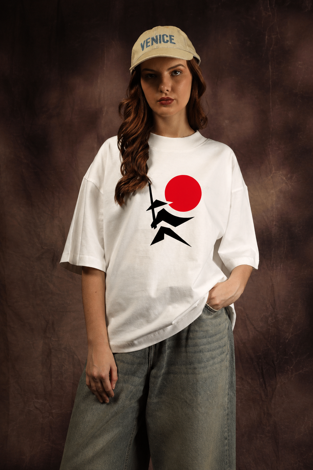 Tokyo Abstract Geometry Oversized Printed T-Shirt – 240 GSM Premium Streetwear by Dhaaga Beats