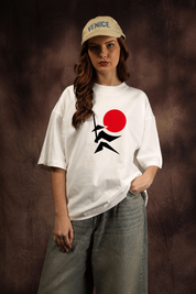 Tokyo Abstract Geometry Oversized Printed T-Shirt – 240 GSM Premium Streetwear by Dhaaga Beats