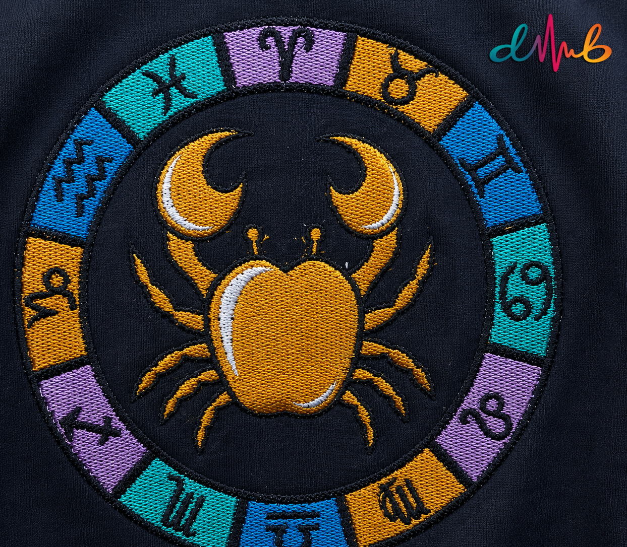 Cancer Zodiac Embroidered Oversized T-Shirt – Premium Streetwear by Dhaaga Beats