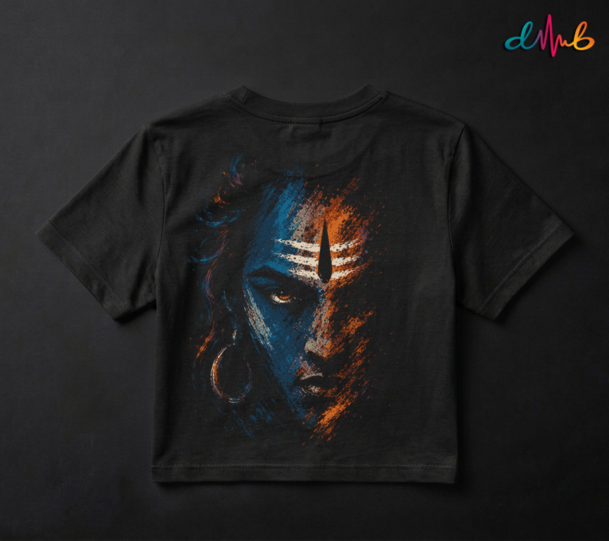 Divine Gaze of Shiva Oversized Printed T-Shirt – 240 GSM Premium Streetwear by Dhaaga Beats