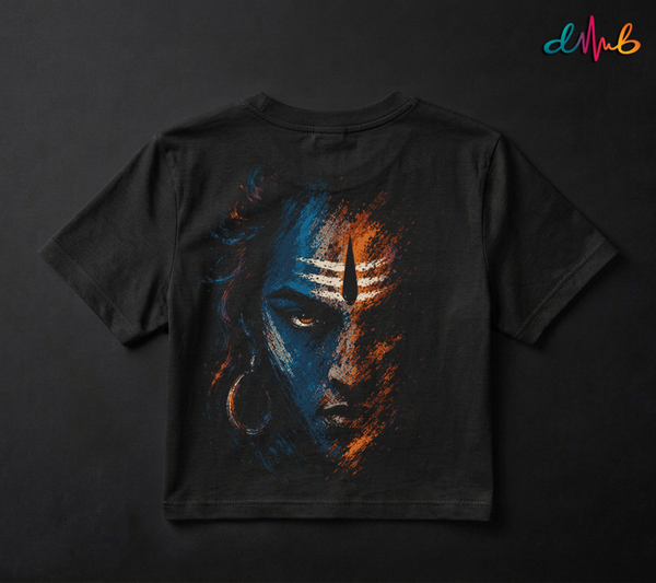 Divine Gaze of Shiva Oversized Printed T-Shirt – 240 GSM Premium Streetwear by Dhaaga Beats