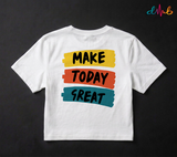 Make Today Great Oversized Printed T-Shirt – Premium Motivational Streetwear by Dhaaga Beats