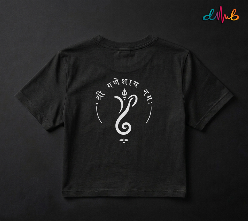 Shree Ganeshaya Namah Oversized Printed T-Shirt – 240 GSM Premium Streetwear by Dhaaga Beats