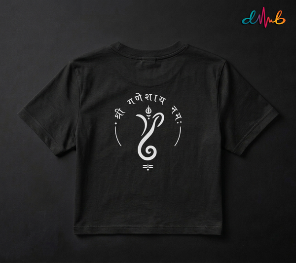 Shree Ganeshaya Namah Oversized Printed T-Shirt – 240 GSM Premium Streetwear by Dhaaga Beats