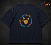 Cancer Zodiac Embroidered Oversized T-Shirt – Premium Streetwear by Dhaaga Beats