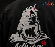Adiyogi 🔱 Oversized Embroidered T-Shirt – Premium Black Streetwear