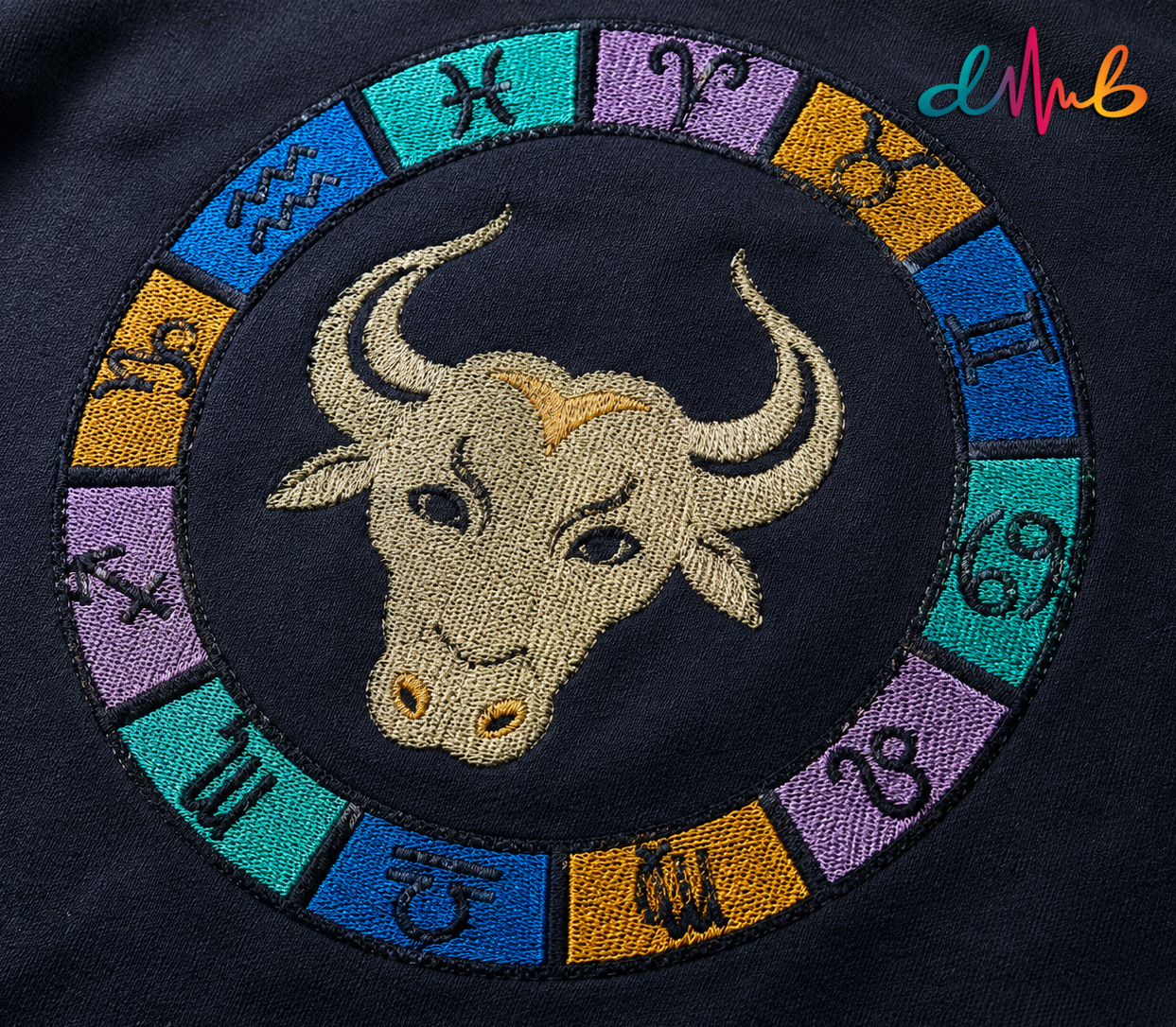 Taurus Zodiac Energy Oversized Embroidered T-Shirt – Premium Streetwear Tee | Dhaaga Beats