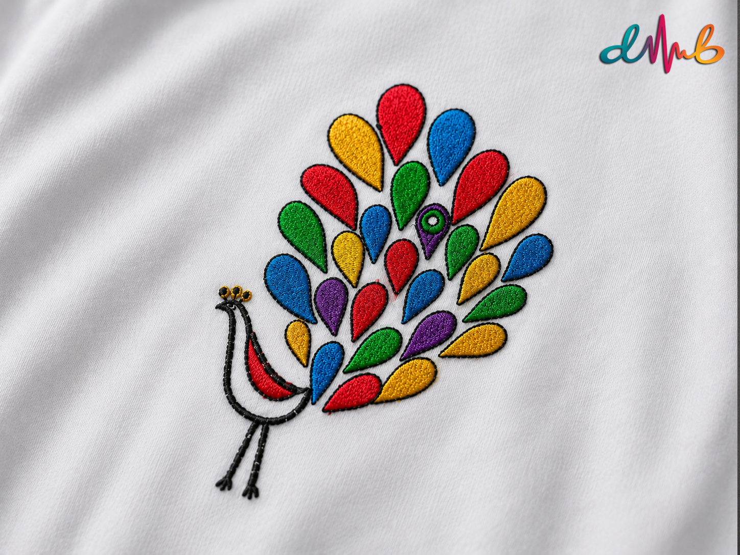 BORN COLOURFUL Oversized Embroidered T-Shirt | Premium White Streetwear | Dhaaga Beats
