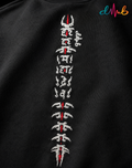 Mahadev Om Oversized Embroidered Black T-Shirt – Premium Spiritual Streetwear by Dhaaga Beats