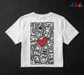 Doodle Heart Oversized Printed T-Shirt – Premium Streetwear by Dhaaga Beats