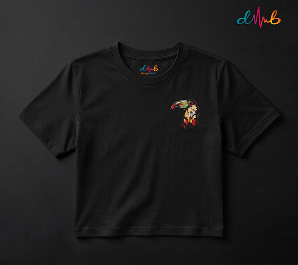 Abstract Toucan Bird Oversized Printed T-Shirt – 240 GSM Premium Streetwear by Dhaaga Beats