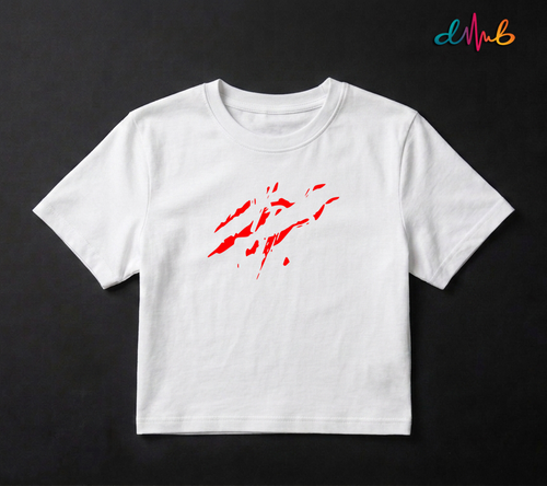Abstract Red Brush Art Oversized Printed T-Shirt – Premium Streetwear by Dhaaga Beats