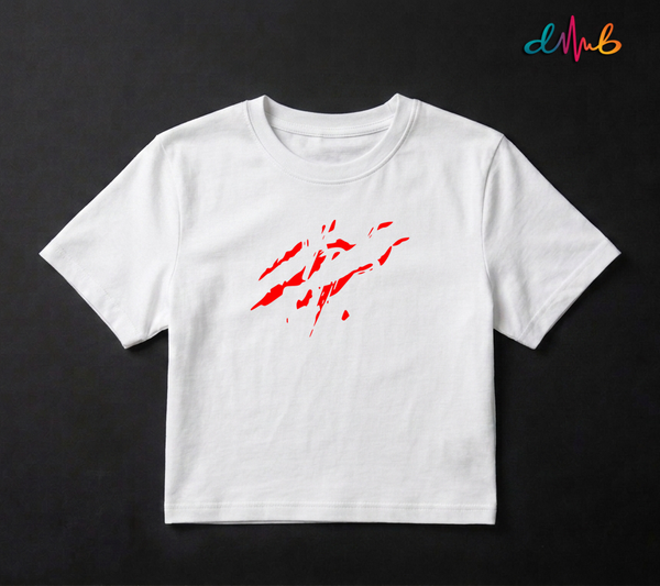 Abstract Red Brush Art Oversized Printed T-Shirt – Premium Streetwear by Dhaaga Beats