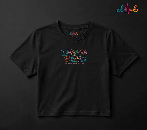 Neon Dual Faces Abstract Oversized Printed T-Shirt – 240 GSM Premium Streetwear by Dhaaga Beats