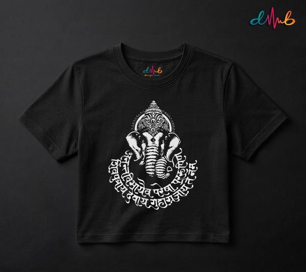 Shree Ganeshaya Namah Oversized Printed T-Shirt – 240 GSM Premium Streetwear by Dhaaga Beats