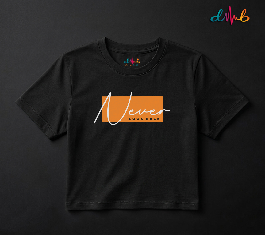 Never Look Back Oversized Printed T-Shirt – 240 GSM Premium Streetwear by Dhaaga Beats