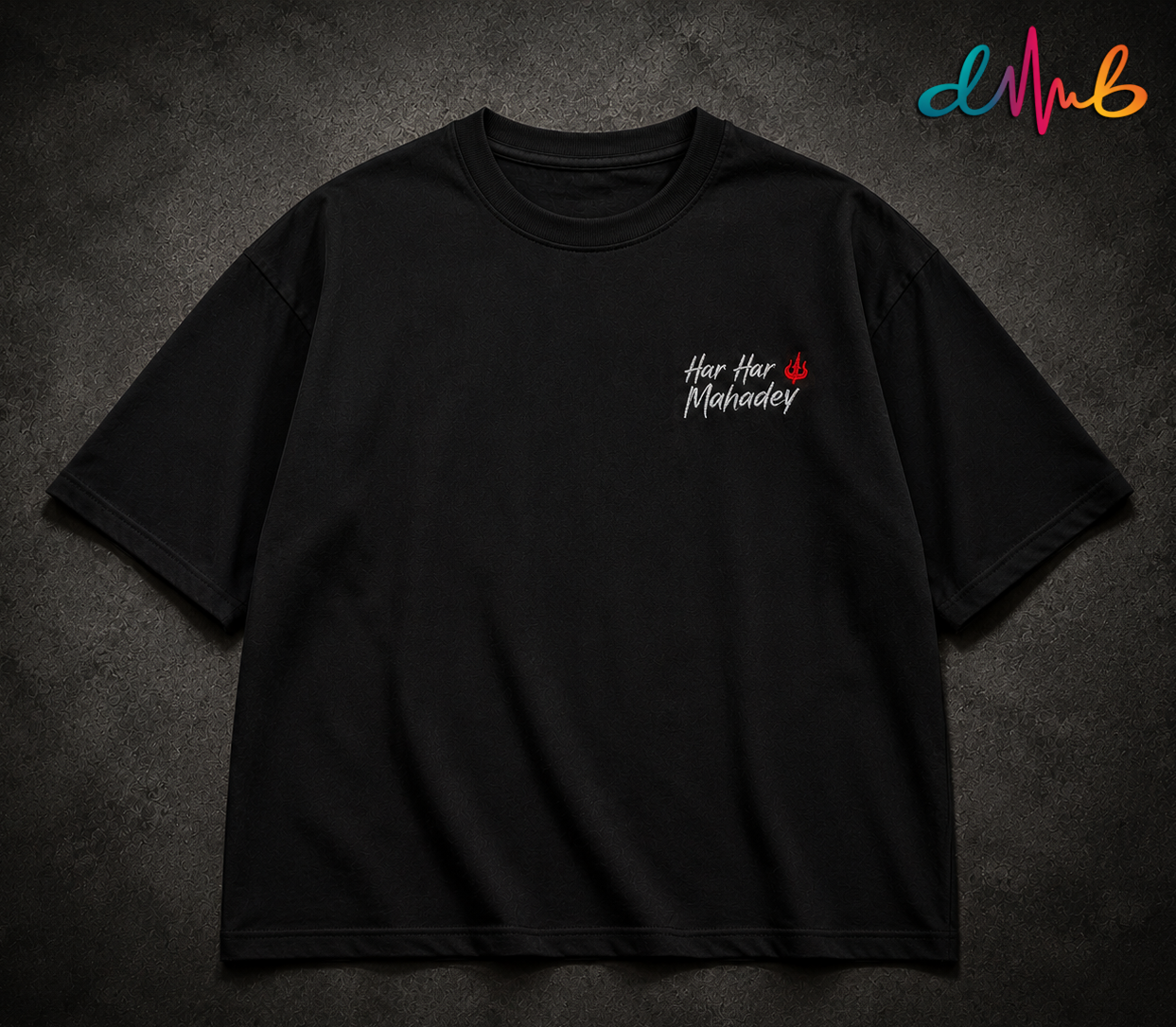Adiyogi 🔱 Oversized Embroidered T-Shirt – Premium Black Streetwear