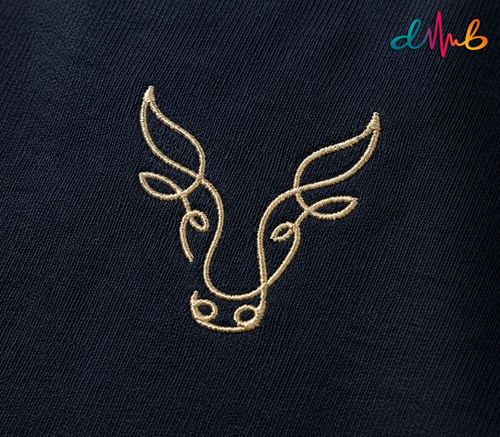 Taurus Zodiac Energy Oversized Embroidered T-Shirt – Premium Streetwear Tee | Dhaaga Beats