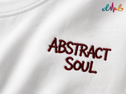 Abstract Soul Oversized Embroidered T-Shirt – White | Premium Streetwear by Dhaaga Beats