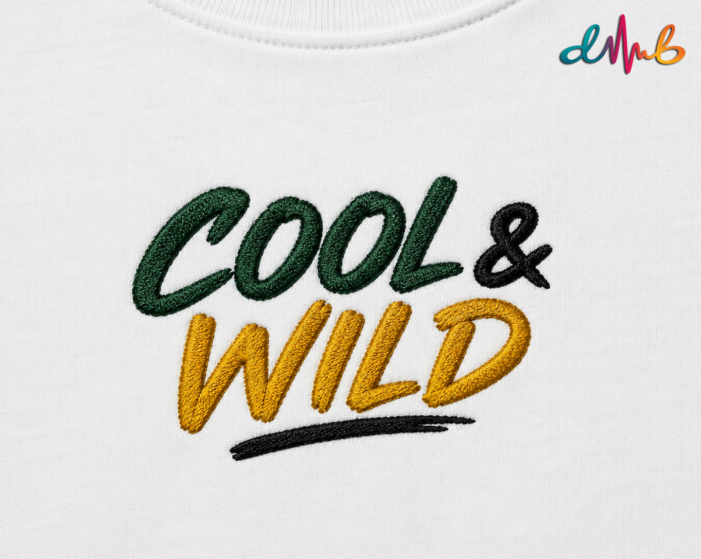 Dhaaga Beats COOL & WILD Oversized Embroidered T-Shirt – Premium Streetwear Cotton Tee