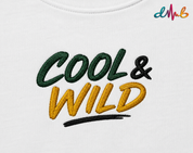 Dhaaga Beats COOL & WILD Oversized Embroidered T-Shirt – Premium Streetwear Cotton Tee