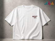Abstract Soul Oversized Embroidered T-Shirt – White | Premium Streetwear by Dhaaga Beats