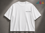 STAY WILD Oversized Embroidered T-Shirt – Premium Streetwear Cotton Tee
