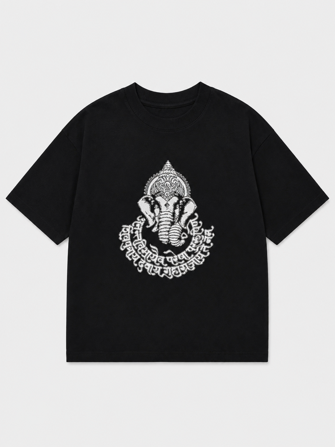 Shree Ganeshaya Namah Oversized Printed T-Shirt – 240 GSM Premium Streetwear by Dhaaga Beats