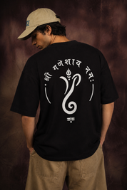 Shree Ganeshaya Namah Oversized Printed T-Shirt – 240 GSM Premium Streetwear by Dhaaga Beats