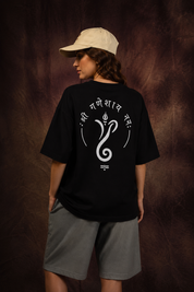 Shree Ganeshaya Namah Oversized Printed T-Shirt – 240 GSM Premium Streetwear by Dhaaga Beats