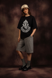 Shree Ganeshaya Namah Oversized Printed T-Shirt – 240 GSM Premium Streetwear by Dhaaga Beats