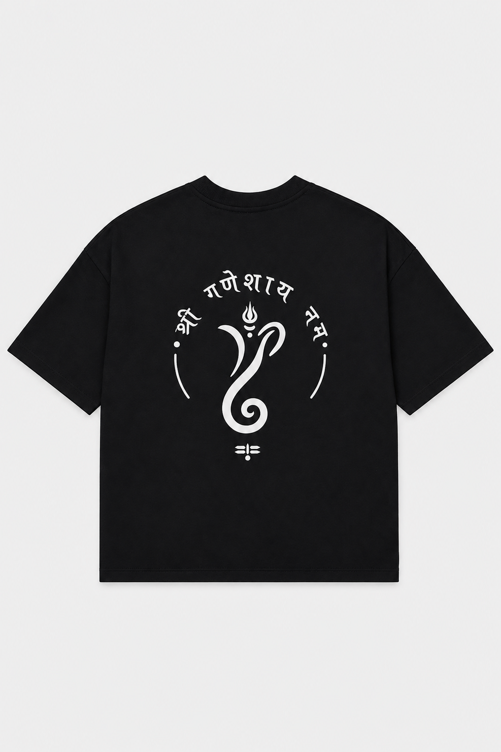 Shree Ganeshaya Namah Oversized Printed T-Shirt – 240 GSM Premium Streetwear by Dhaaga Beats