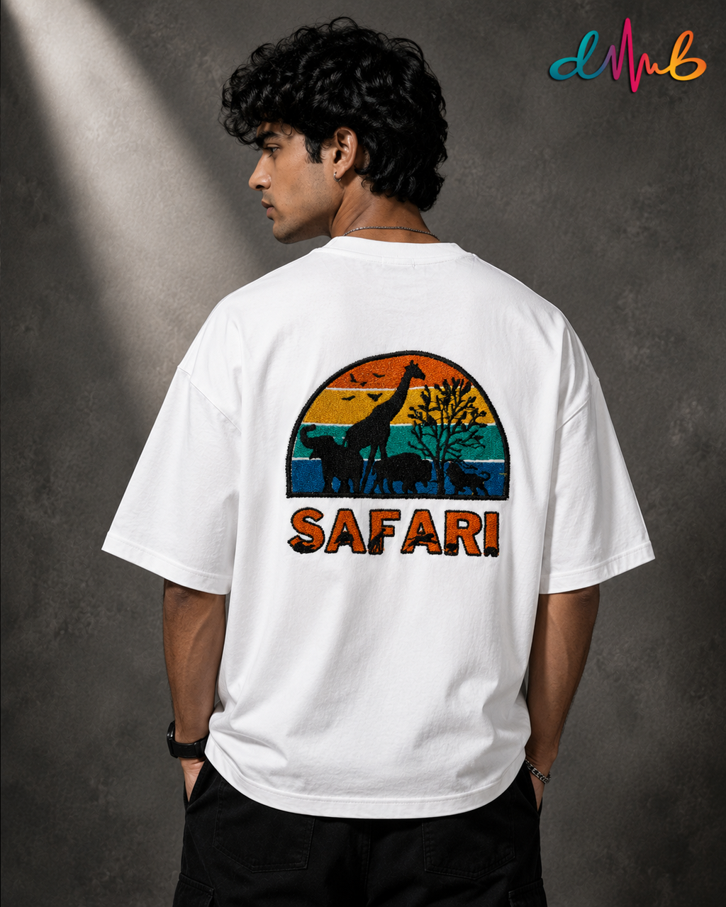 Dhaaga Beats Safari Oversized Embroidered T-Shirt – INTO THE WILD Edition