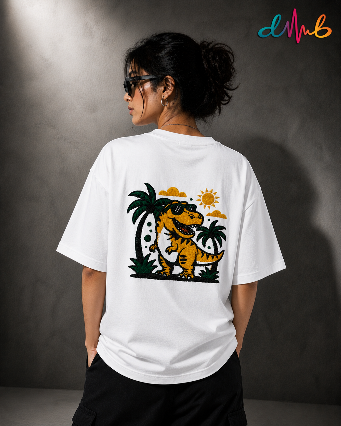 Dhaaga Beats COOL & WILD Oversized Embroidered T-Shirt – Premium Streetwear Cotton Tee