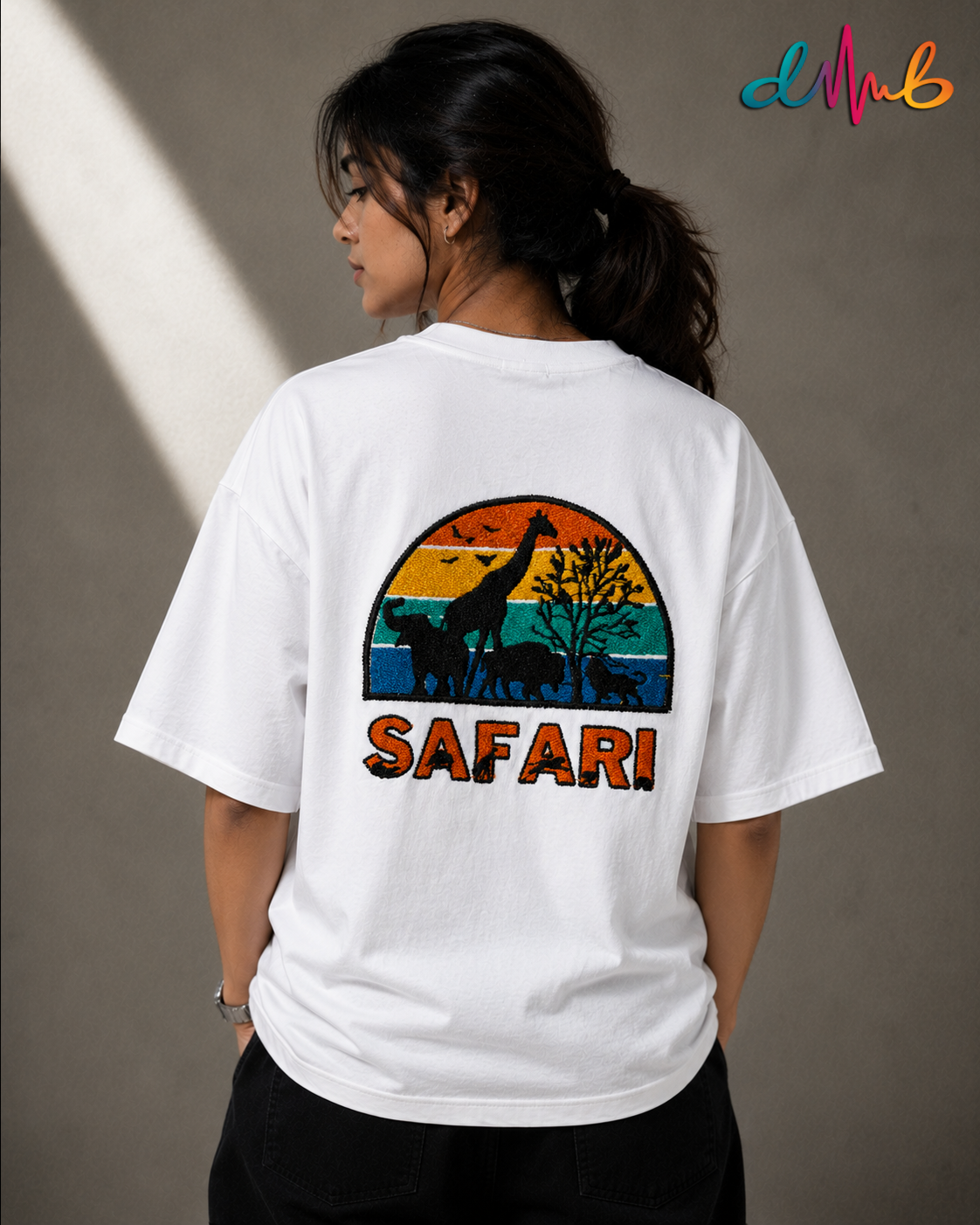 Dhaaga Beats Safari Oversized Embroidered T-Shirt – INTO THE WILD Edition